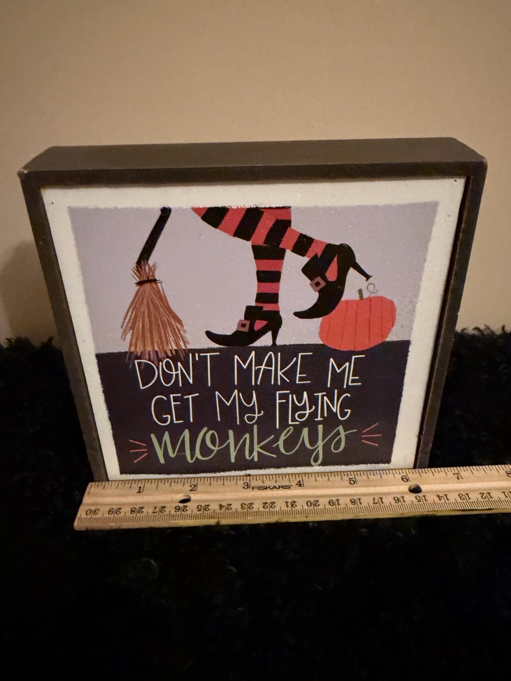 Halloween Witch Sign - Black, Pink, Orange